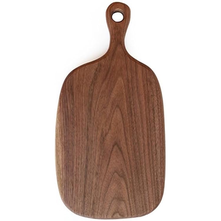 Natural Black Walnut Solid Wood Cutting Board Whole Wood Pizza Steak Breadboard Chop Vegetables Fruit Wooden Cutting Board 15  7 inch  handle