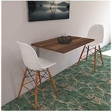 Fold up Table, Wall Mounted Table, fold Down Desk, Wall Mounted Desk, Laundry Folding Table, Wall Table, Murphy Desk, Space Saving tableHL (Brown,24'x 35' (60x90 cm) inches)