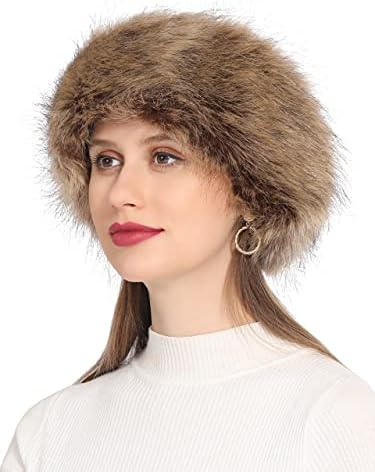 Faux Fur Headband for Women Winter Earwarmer Earmuff with Elastic