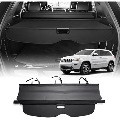 Powerty Compatible with Cargo Cover Jeep Grand Cherokee 2011-2019 2020 2021 Retractable Trunk Shielding Shade Cargo Luggage Cover No Gap Not Fit 2021 Grand Cherokee L or 2022 Grand Cherokee