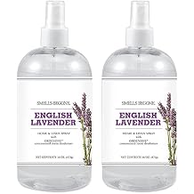SMELLS BEGONE Air Freshener Home & Linen Spray - 16 oz, Pack of 2 - Odor Eliminator - Made with Essential Oils (Lavender)
