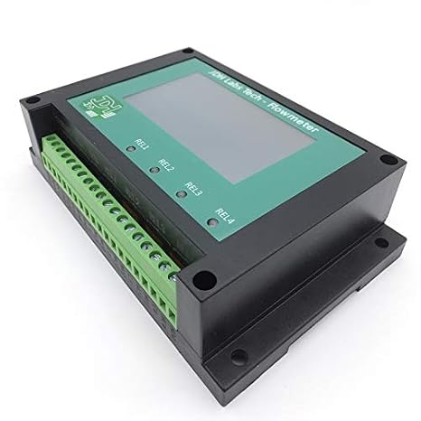 Flowmeter Liter Counter Totalizer with 4 Programmable Alarms and Reset input (No sensor)
