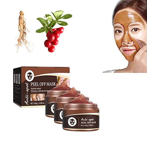Herbal Refining Peel-Off Facial Mask,Peel Off Mask Ginseng Korean Anti Aging,Pro-herbal Refining Peel-off Facial Mask, for Exfoliate Clean Dead Skin, Shrink Pores. 3PCS