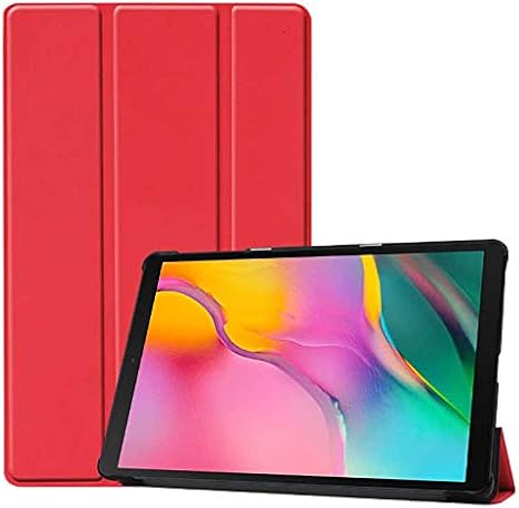 Elfia Huawei MatePad Pro 10.8 ile Uyumlu Kılıf Arkası Şeffaf 2 Farklı Stand Olabilen Sert Silikon İnce Tablet Kılıfı Kırmızı