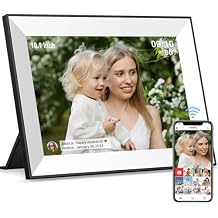 Frameo WiFi Digital Picture Frame 10.1 Inch, IPS HD Touch Screen Smart Electronic Photo Frame, Auto-Rotate Slideshow, Load Photos from Phone via App, Digital Picture Frames Gift for Family