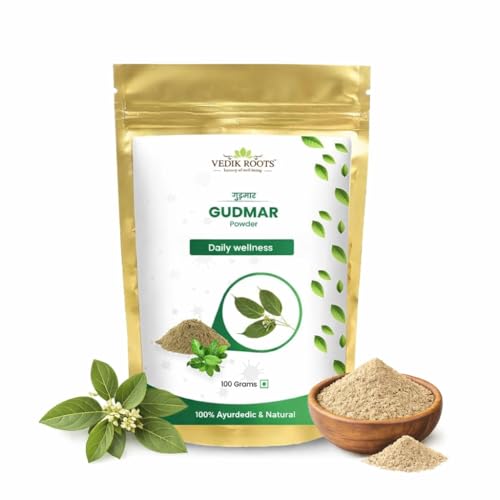 Gudmar Powder - an Ayurvedic Solution for Effectively Managing Blood Sugar Levels, Bad Cholesterol and Sugar Cravings100 GM Pack of 1
