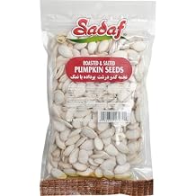 Sadaf Pumpkin Seeds Roasted & Salted - Pumpkin Seeds for Cooking and Snacking - Roasted Pepitas - Semillas de Calabaza - Vegetarian - 5 Oz Resealable Bag