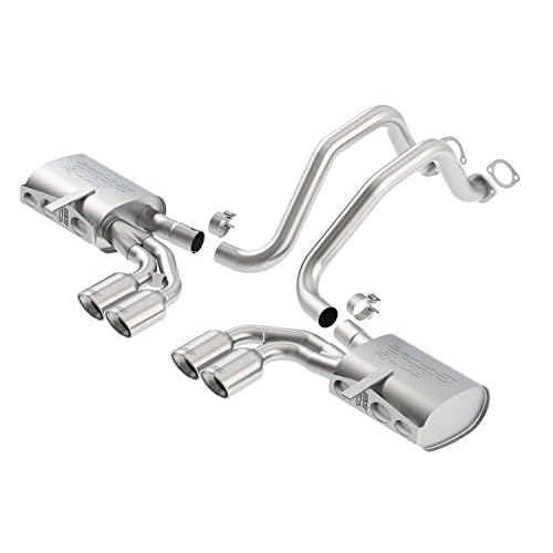 BORLA 140427 Cat-Back Perf. Exh. Sys. for 97-04 Chevrolet Corvette C5 5.7L V8 & Z06 C5 5.7L V8 T-304 SS-Type II Dual Center Rear Exit Dual 4.25x3.5 Oval Polished T-304 Tips Each Side.