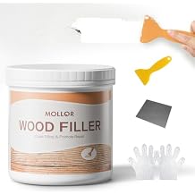 All Purpose Wood Filler, 32 Ounce White Wood Putty Repair for Holes, Quickly Restore Any Broken and Defective Wooden Furniture, Door Frame Repair Kit Stainable