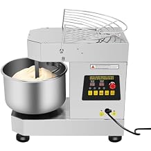 10L Commercial Food Mixer, Touch Screen Dough Mixer with Timer, Security Shield, 750W Dual Rotating Kneading Machine, Food-Grade Stainless Steel Bowl