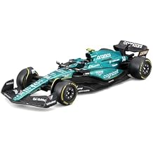 BBurago - Aston Martin AMR23#14 Alonso - Realistic Car Model F1 in 1:43 Scale, Replica Diecast with Official Aston Martin License, Recommended Age 3+ Years