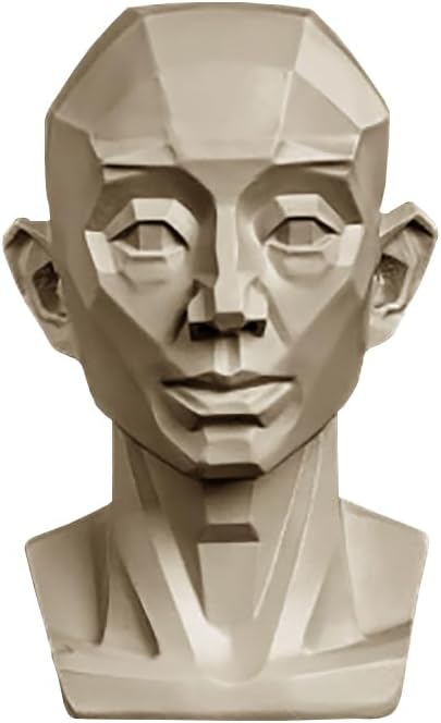 Head Models for Portrait Sketching, Resin Plaster Statues, Drawing Models for Art Students, Still Life Skulls, Small Resin Human Manikin Head Sculpture for Medical Drawing Teaching (Block A)