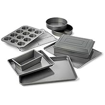 Calphalon 10-Piece Nonstick Bakeware Set Includes Baking Sheet Cookie Sheet Cake Pans Muffin Pan and More Dishwasher Safe Silver