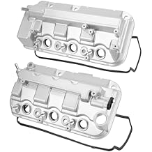 2 Pcs Aluminum Front & Rear Engine Valve Cover Compatible with Honda Accord Odyssey Crosstour Pilot Ridgeline 2008-2017, Acura TL RDX 2012-2015, 3.5L V6, Replace # 12310R70A00, 12320R70A00
