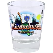 World By Shotglass Massachusetts Bay State Elements Shot Glass