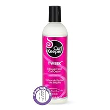 Curl Keeper Ultimate Hold Curl Cream for Curly and Wavy Hair Types - Hairspray in a Styling Cream Form for Women & Men (8 Fl Oz), Tweek