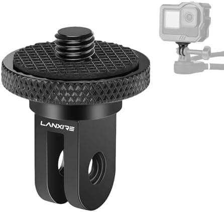 Aluminum Camera Tripod Adapter 1/4"-20 Conversion Adapter Mounts Compatible with Gopro Action Cameras Insta360 and Other Standard 1/4 Accessories, Quarter Inch Mount Adapter (Type AA)
