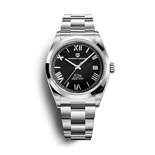 HaiQin Pagani Design 1691 Classic Mens Automatic Mechanical Watches NH35A Synthetic Sapphire Oyster Bezel Stainless Steel 200M Waterproof Casual Wristatches Date