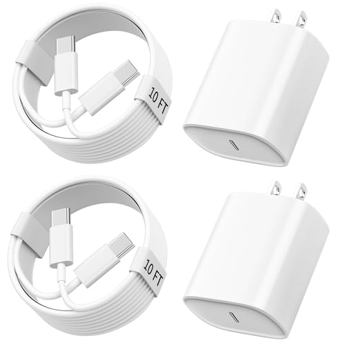 iPhone 17 16 15 Charger Fast Charging, 10 FT Long USB C Charger Cord with 20W Type C Fast Phone Charging Block for iPhone 1717 Pro17 Pro maxAir, for iPhone 16 15 Pro Max Plus, iPad, Android