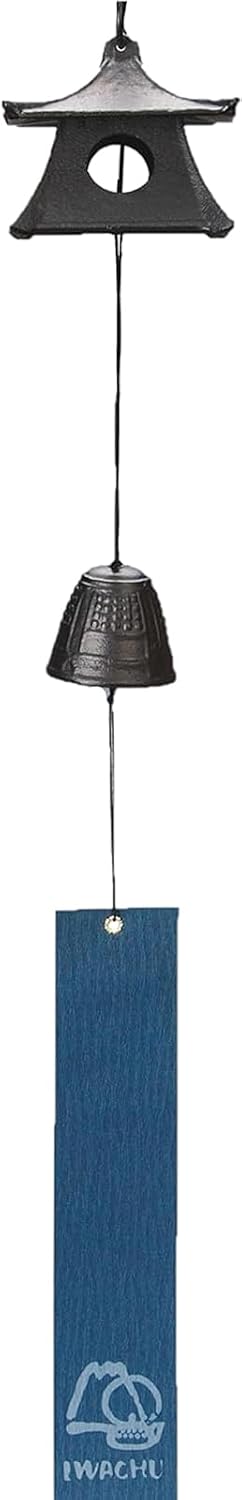 Iwachu 27102 Wind Chime, Hanging Lantern, Small, String Included, Black, Nambu Ironware