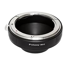 Fotasy 16mm Prime Black C Mount & Nikon F Lens Adapter, Manual Focus, No Electrical Contacts, Compatible with CCTV, Microscope Cameras & Cine Movie Making System