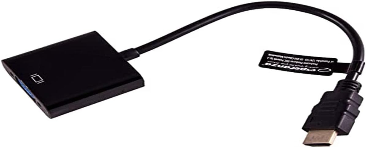 Gembird a-hdmi-vga-03 VGA HDMI Black Cable Adapter Adaptor for Cable VGA, HDMI, MaleFemale, Black, 1920 x 1080 Pixels, ch7101