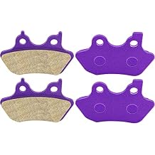 ECCPP Brake Pads For Softail FLSTCI FLSTC Heritage Classic 2000-2007/Fat Boy/Dyna Electra Glide/Sportster XLH883R/FXST Softail Standard/FXSTB Night Train, FA400 Front and Rear Carbon Fiber
