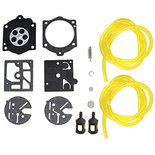 AISEN Carburetor Carb Repair Rebuild Kit for K10-HDB K1-HDB HDB McCulloch PRO MAC 605 610 650 Chainsaw Fuel Line Filter
