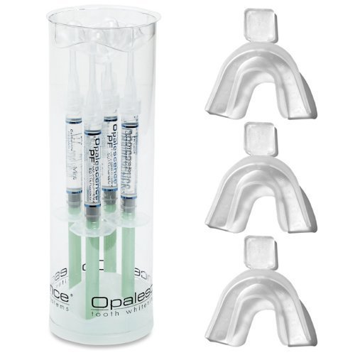 Opalescence Teeth Whitening Gel Mint with 3 GreenDot Teeth Trays 15, 4 Syringes