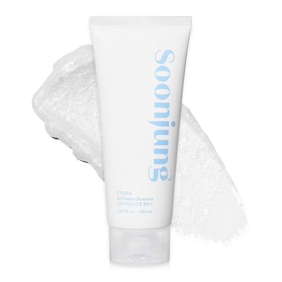 ETUDE SoonJung pH 5.5 Foam Face Cleanser for Sensitive Skin, 5.1 fl oz