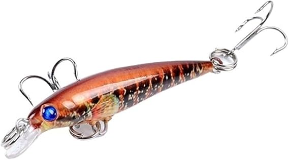 Lure 1Pcs Wobbler Lure 5cm/2.2g 3D Bionic Eyes Sinking Hard With Triple Hook