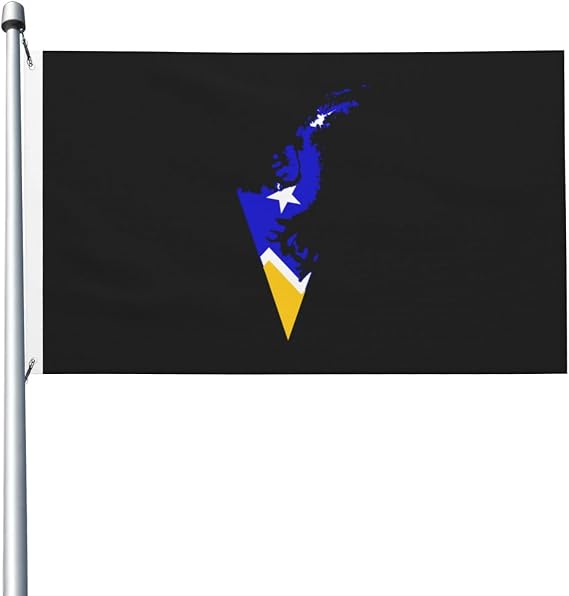 Flag Map of Chilean Antarctic Territory, Magallanes Y Antartica Chilena Region Flags for Outside 3x5 Ft Double Sided Outdoor Heavy Duty Flag Home Yard Festival Garden Decor Welcome Banner