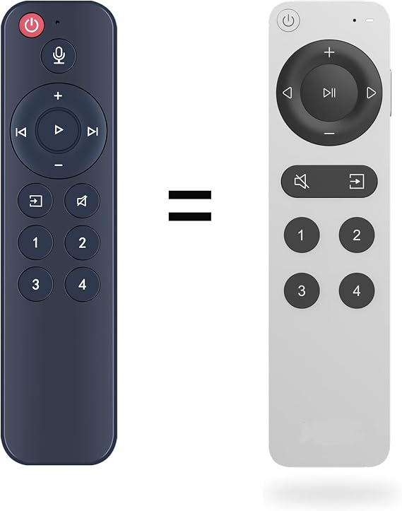 ZWP Replacement Voice Remote Control Compatible for WiiM Music Streamers and Amplifiers Voice Remote 2 | Push-to-Talk, 4 Smart Preset Buttons AMP003