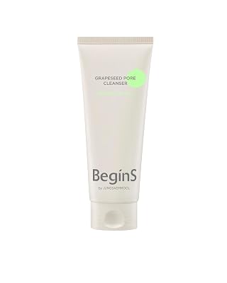Begins by JUNGSAEMMOOL Grapeseed Pore Cleanser 5.07 Fl Oz, Gentle Daily Exfoliating Face Wash with Grapeseed Powder, Vegan Low-Irritant Formula, Deep Pore Cleanser for Smooth Skin, Korean Skincare