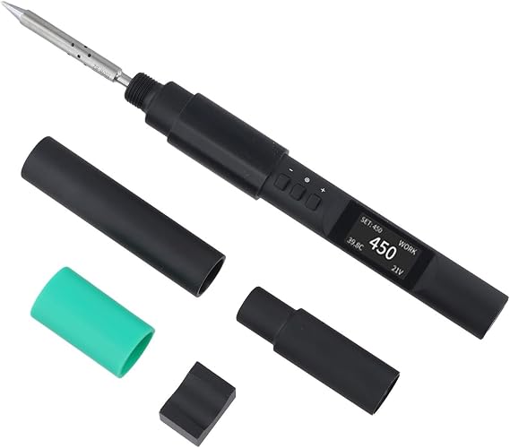 Digital Display Soldering Iron Pen with for OLED Screen, 121W Intelligent Temperature Control, T12 Tips, for PINE64 TS101/PTS200, Black