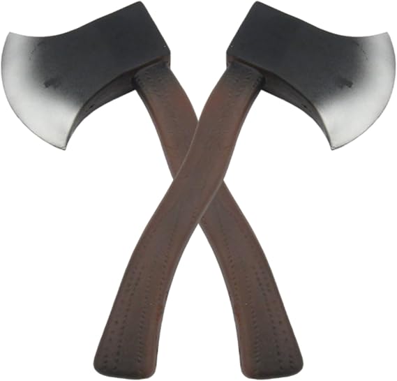Jorzer 2Pcs Axes 11x4.9 Realistic Foam Axe Hatchet Halloween Costumes for Halloween Costume Party Axe, Foam, Costumes, Toy, Prop, Costume