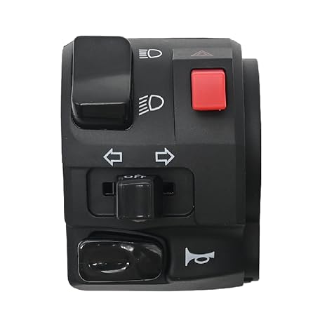 Anxingo 7/8" 22mm Left Handlebar Switch, Horn Turn Signal Warning Light Switches, for ATV Motorbike