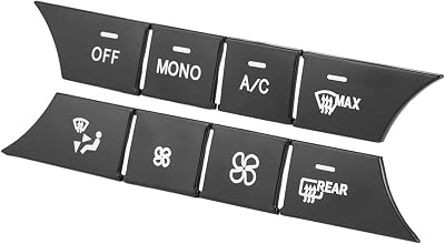 Automotive Interior Compatible with Benz C Class W204 GLK X204 ABS Black Accessories Interior Car Central Console Air Conditioning AC Button StickerType B Zone