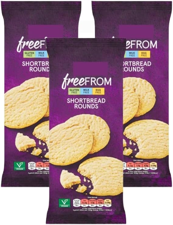 Shortbread Biscuit, Pack of 3, 160g, Gluten Free, Milk Free, Egg Free, Vegan