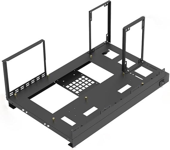 Open Chassis Computer Case PC Test Bench Open Air Frame Set Portable Support Water Cooling Frame Durable Rust Proof Easy Installation ATX/-ATX/ITX Open Chassis PC Holder Open Frame 40.2x26.5x15.1c