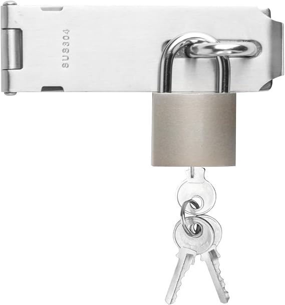 5 Stainless Steel Lock Bolt with Screws Garden Door Basement