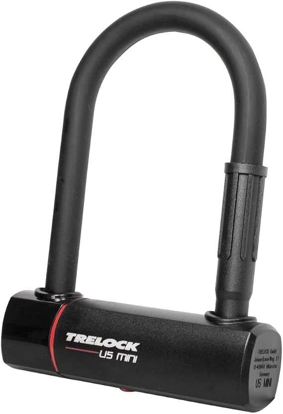 Trelock Unisex Adult's Bugelschloss-2232025911 Shackle Lock, Black, 83-140mm