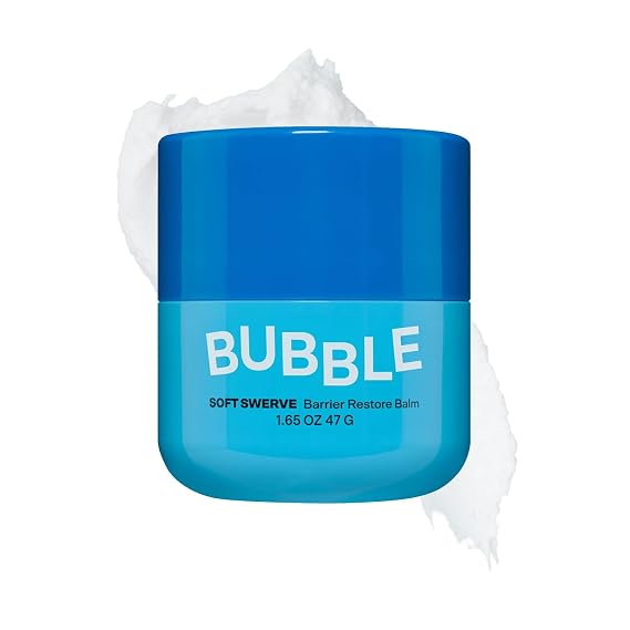 Bubble Skincare Soft Swerve Barrier Cream - Face Moisturizer for Dry Skin, Skin Barrier Repair Balm - Moisture-Sealing Face Balm with Squalane, Shea Butter, Ceramides, Niacinamide (47g)