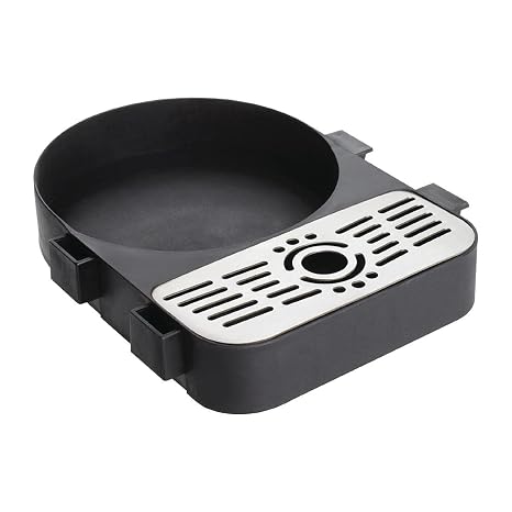 Olympia Airpot Drip Tray with Steel Insert Dishwasher Safe, Black | Fits DL164 5L hot drink dispensers to catch spills, measuring 40x260x205mm to keep beverage service stations clean.