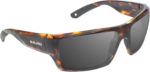 Bajio Polarized Sunglasses Los Natos Model, Brown Tortoise Gray Glass LAPIS Lens Tech, Ergo Rubber Inserts
