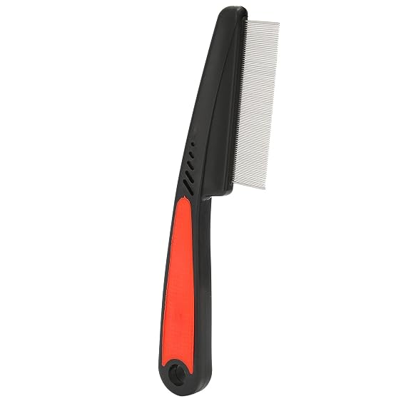 Lice Comb, Flea Comb, Dandruff Comb, Stainless Steel Fine Tooth Comb Professional Head Lice Hair Removal Comb Cat And Dog Pet Scalp Flea Comb Anti Slip Fine Tooth Comb