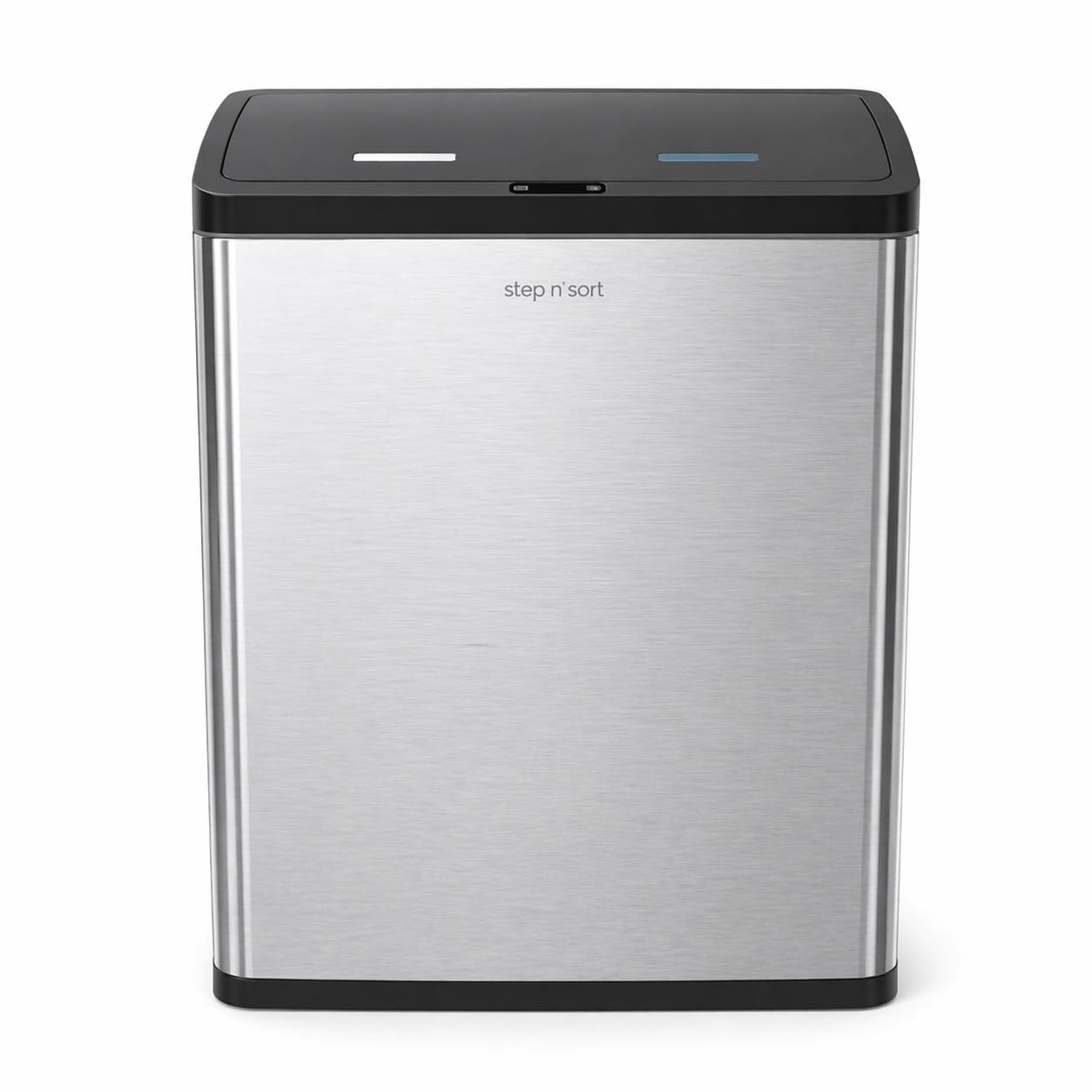 Step N' Sort 16 Gallon Motion Sensor Dual Trash Can Recycling Bin with Removable Inner Bin