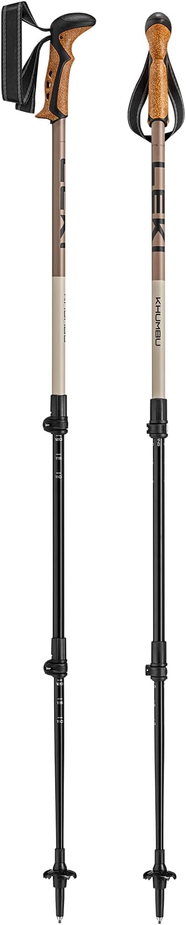 LEKI Khumbu Trekking Poles | Aluminum, Adjustable, Collapsible, Lightweight Backpacking & Hiking Sticks