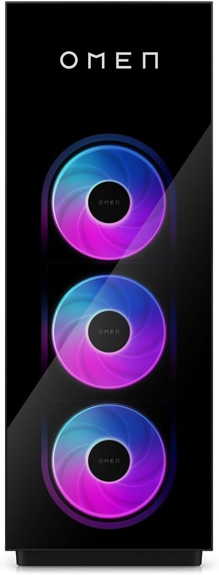 HP 0men Max 45L RTX 5070, Ryzen 7 7700X, 16GB DDR5 RAM, 1TB Gen4 SSD, Liquid-Cooled Gaming PC w/ 1200W Platinum PSU, WiFi 6E, Windows 11 Pro, USB-C, Tempered Glass & RGB Keyboard/Mouse