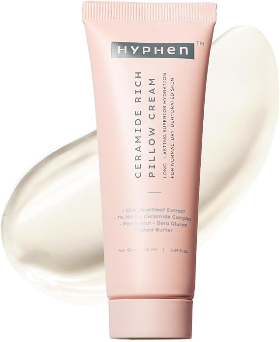 Hyp-hen 10% Heartleaf Extract & 7% Ceramides-NMF Face Cream Moisturizer | Rich Pillow Cream For Hydration, Deep Nourishment & Barrier Repair | For Dry Skin, Normal Skin & Sensitive Skin- 50ml